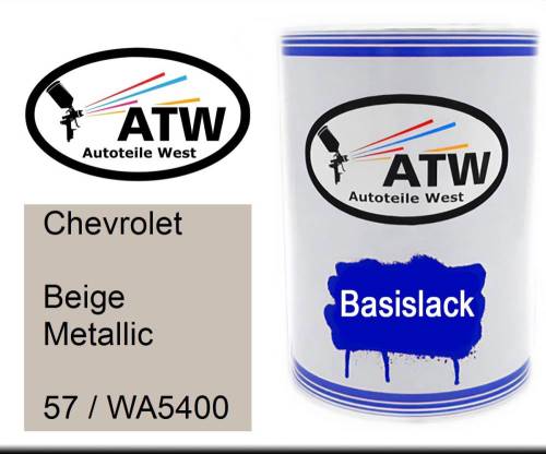 Chevrolet, Beige Metallic, 57 / WA5400: 500ml Lackdose, von ATW Autoteile West.